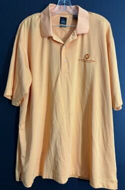 Page & Tuttle Cool Swing Mens XL Golf Polo Shirt Orange Performance Embroidered